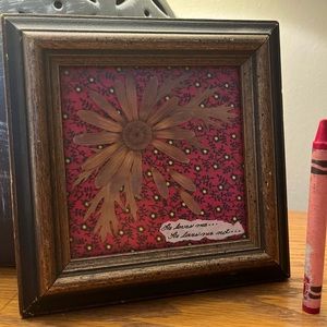 Vintage One of a kind he loves me he loves me not wall art